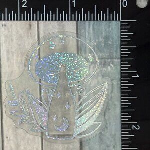 🌀10/$10🌀 Silver Translucent Holographic Waterproof Vinyl Sticker Decal